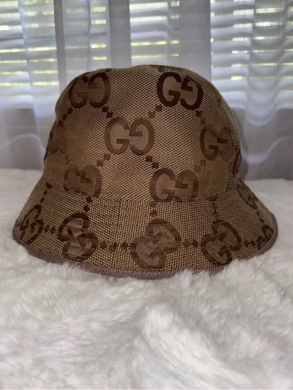 Gucci Brown Monogram Bucket Hat